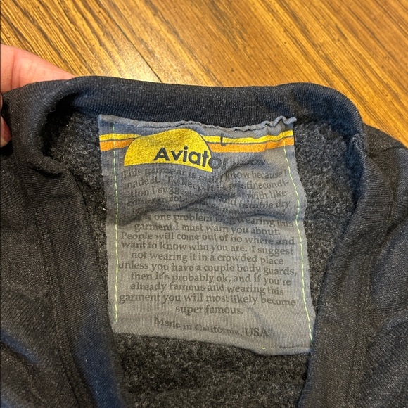 Aviator Nation Crewneck Rainbow Stripe Sweatshirt - Picture 6 of 6